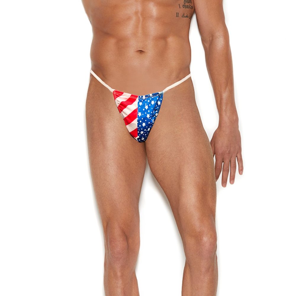 Men's Patriotic G-String Pouch One Size